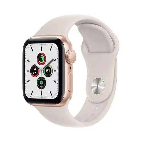 Apple Watch SE (2nd Gen) – Gold Aluminum Case | Starlight Sport Band | 40mm